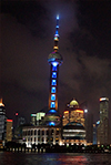 Oriental Pearl Tower at night