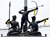 Three Hunters Statue