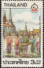 Deuan Sip Festival at Wat Mahathat Wora Maha Wihaan in Nakhon Sri Thammarat