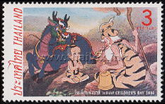 Sut Saakhon and his the dragon-horse, taking advice from a hermit