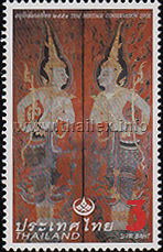 portal guardians on the inner door panels at the rear of the Phra Thihnang Phutthaisawan