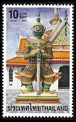 the demon Totsakan at the entrance of Wat Arun