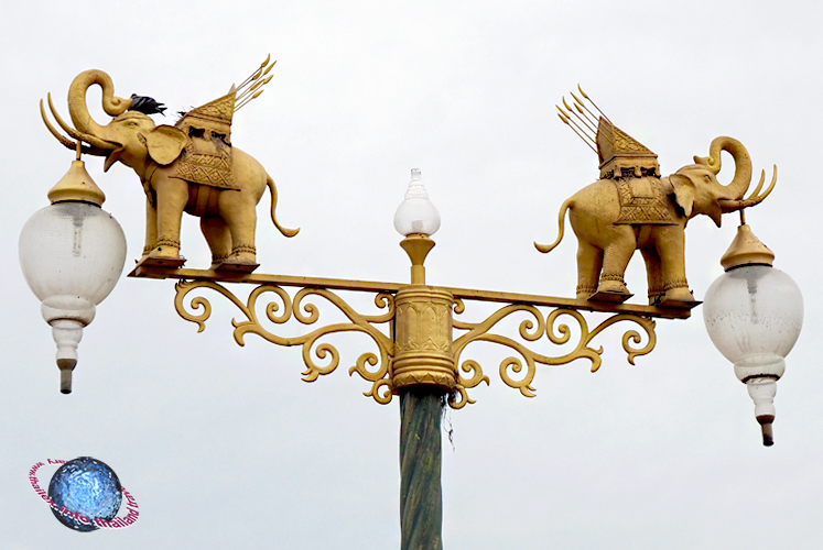 Battle Elephant Street Lantern, Tambon Don Chedi, Amphur Don Chedi, Suphanburi