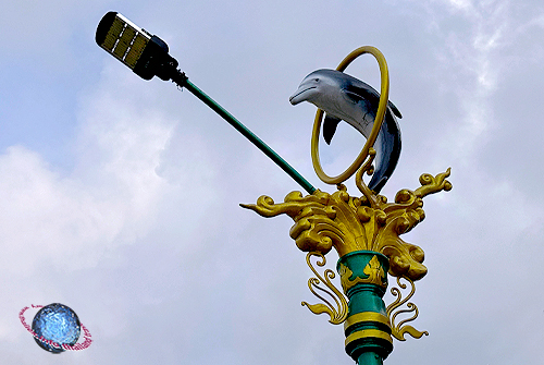 Dolphin Jumping Through Ring Street Lantern, Tambon Patong, Amphur Kathu, Phuket