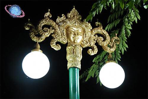 Dvaravati Face Street Lantern, Tambon U Thong, Amphur U Thong, Suphanburi