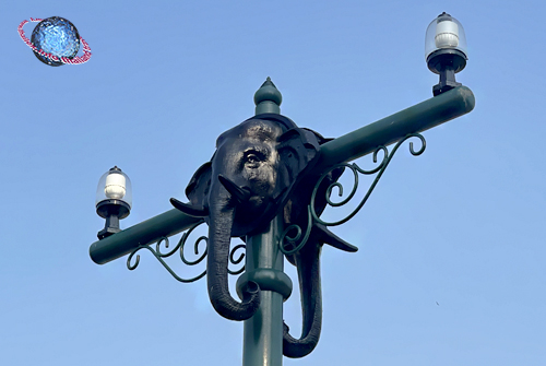 Elephant Head Street Lantern, Tambon Don Kaew, Amphur Mae Rim, Chiang Mai