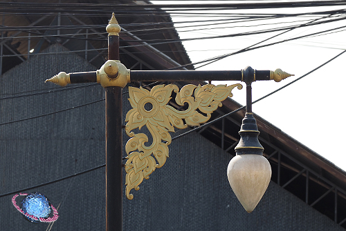 Floral Eaves with Bow Tassel Street Lantern, Tambon Soi Fah, Amphur Photharam, Ratchaburi