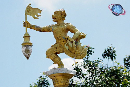 Monkey Warrior Street Lantern, Tambon Ban Chi, Amphur Ban Mih, Lopburi