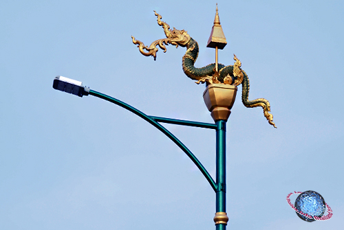 Naga with Pagoda Street Lantern, Tambon Nai Meuang, Amphur Meuang, Nong Khai