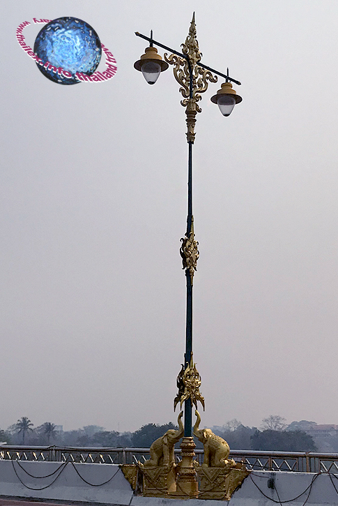 Supporting Elephants Street Lantern, Tambon Wiang, Amphur Meuang, Chiang Rai